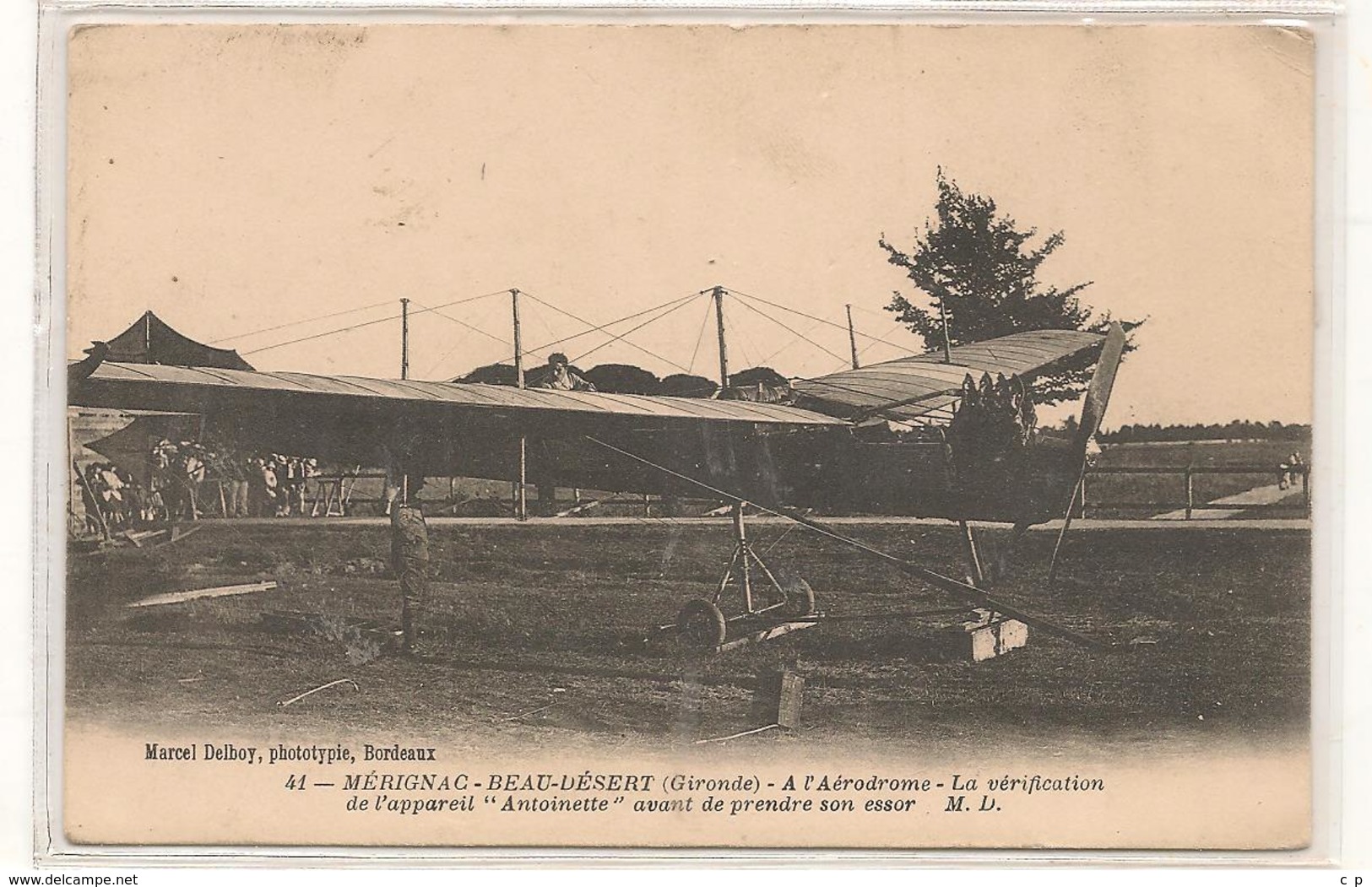 Merignac - Beau Desert - A L'Aérodrome - Appareil Antoinette - CPA° - Merignac