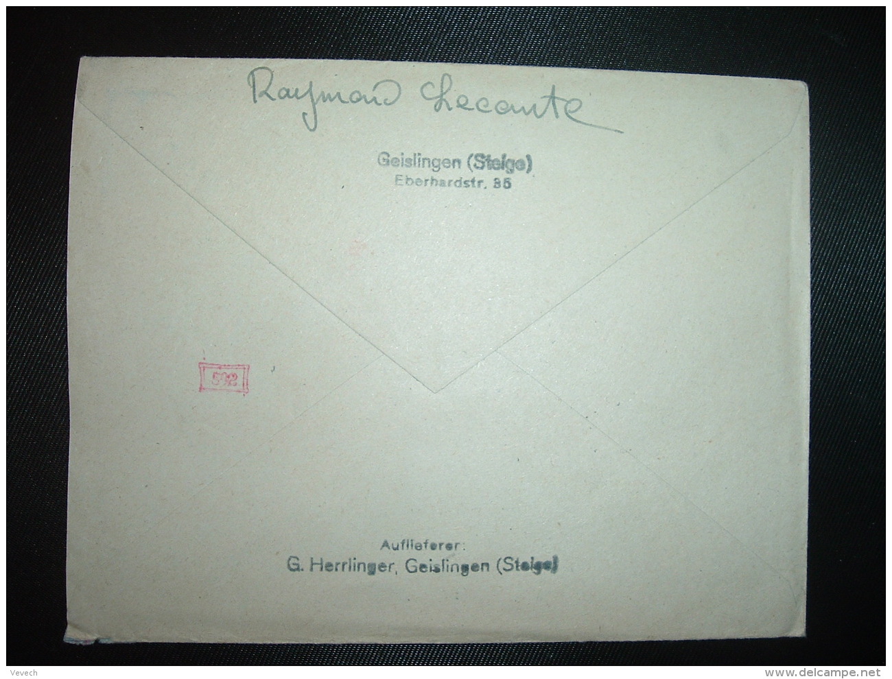 LETTRE Pour La FRANCE TP 25 OBL.21-9 43 GEISLINGEN + CENSURE - Guerre De 1939-45