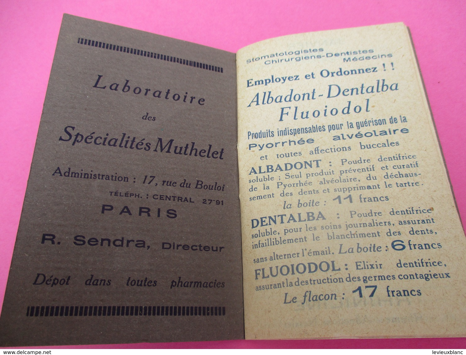 Pharmacie/Petit Calendrier De Poche/Laboratoire Des Spécialités MUTHELET/Paris /   1930              CAL400 - Formato Piccolo : 1921-40