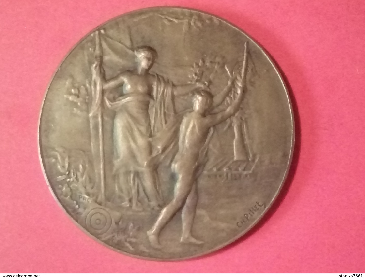 SUPERBE MÉDAILLE DE TIR PRO PATRIA LE HAVRE Par CH.PILLET à Datée Dia. 46 Mm  43.69gr - Altri & Non Classificati