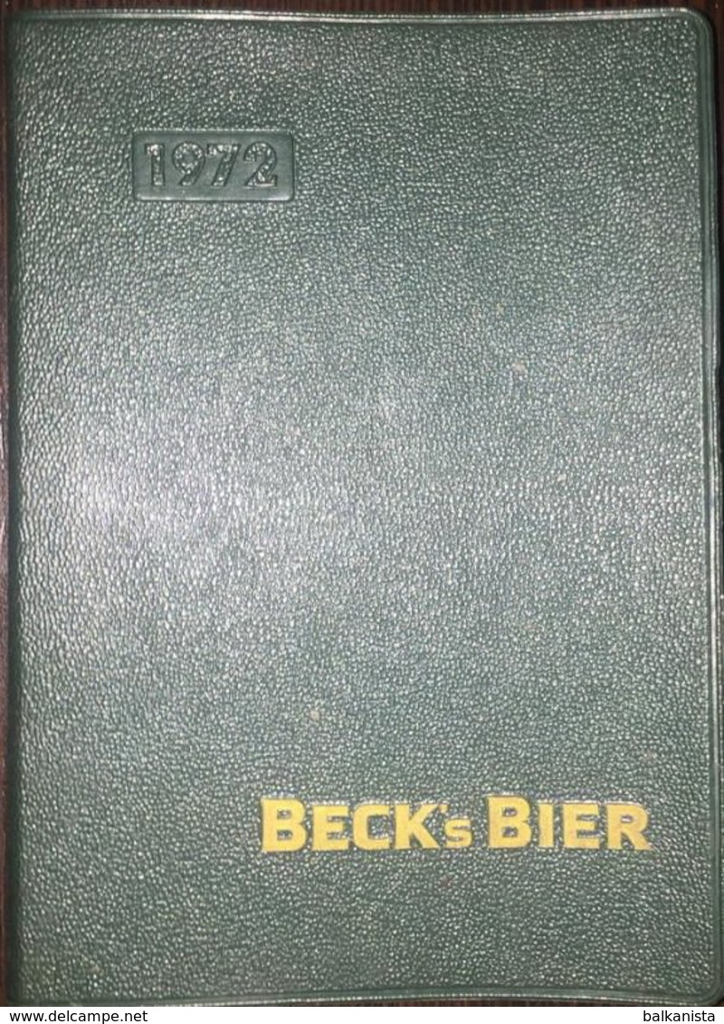 Beck Beer - Beck's Bier Pocket Calendar 1972 - Grand Format : 1971-80