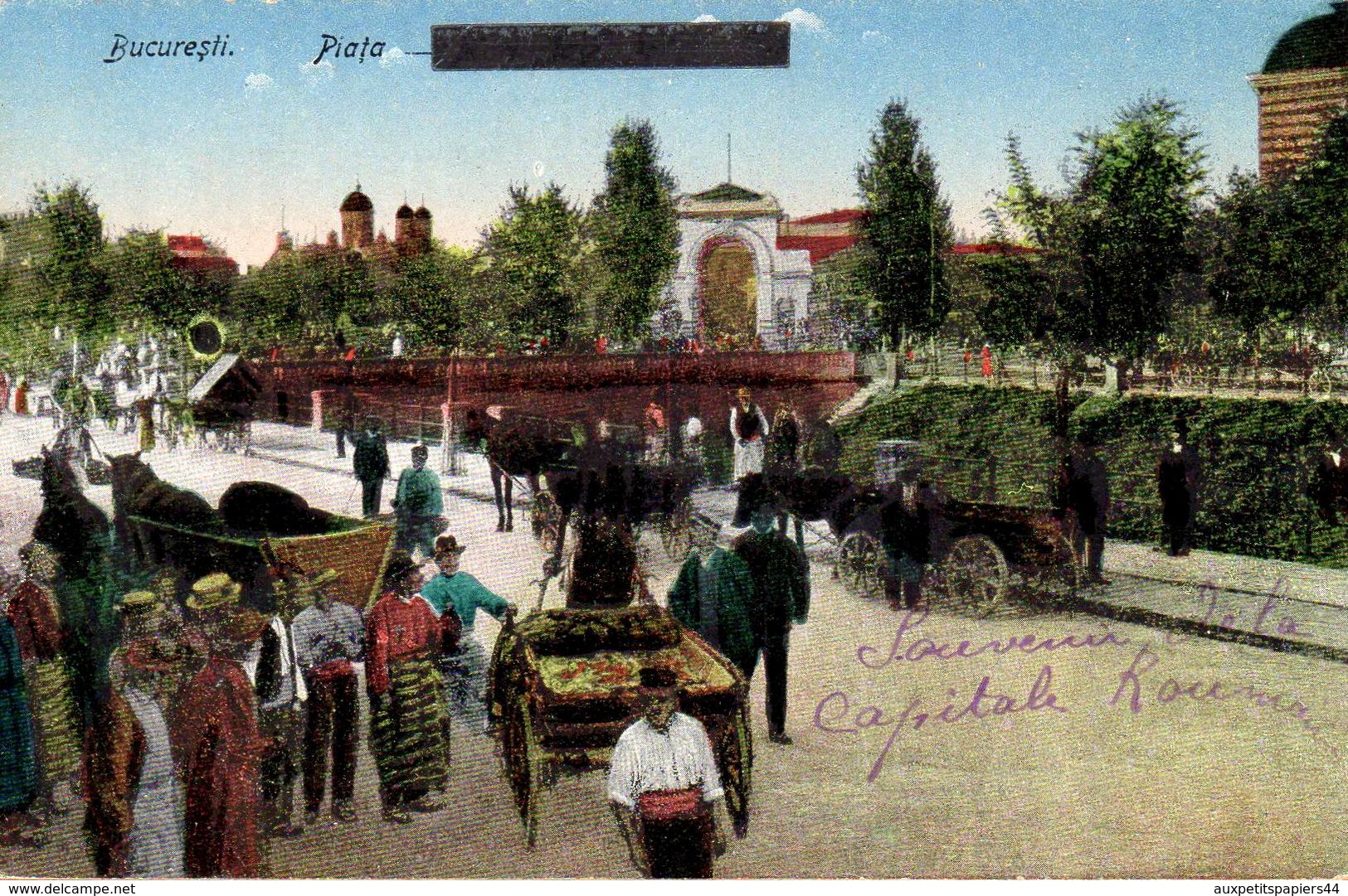 CPA Roumani - Bucarest - Bucuresti - Piata Marktplatz - 28.02.1919 - Roumanie