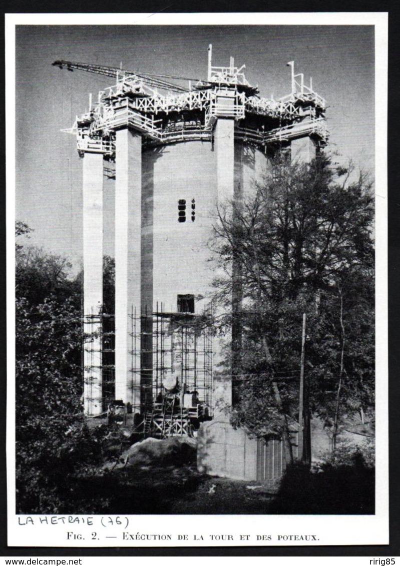 1956  --  LA HETRAIE  CONSTRUCTION DE CHATEAU D EAU   3P701 - Non Classés