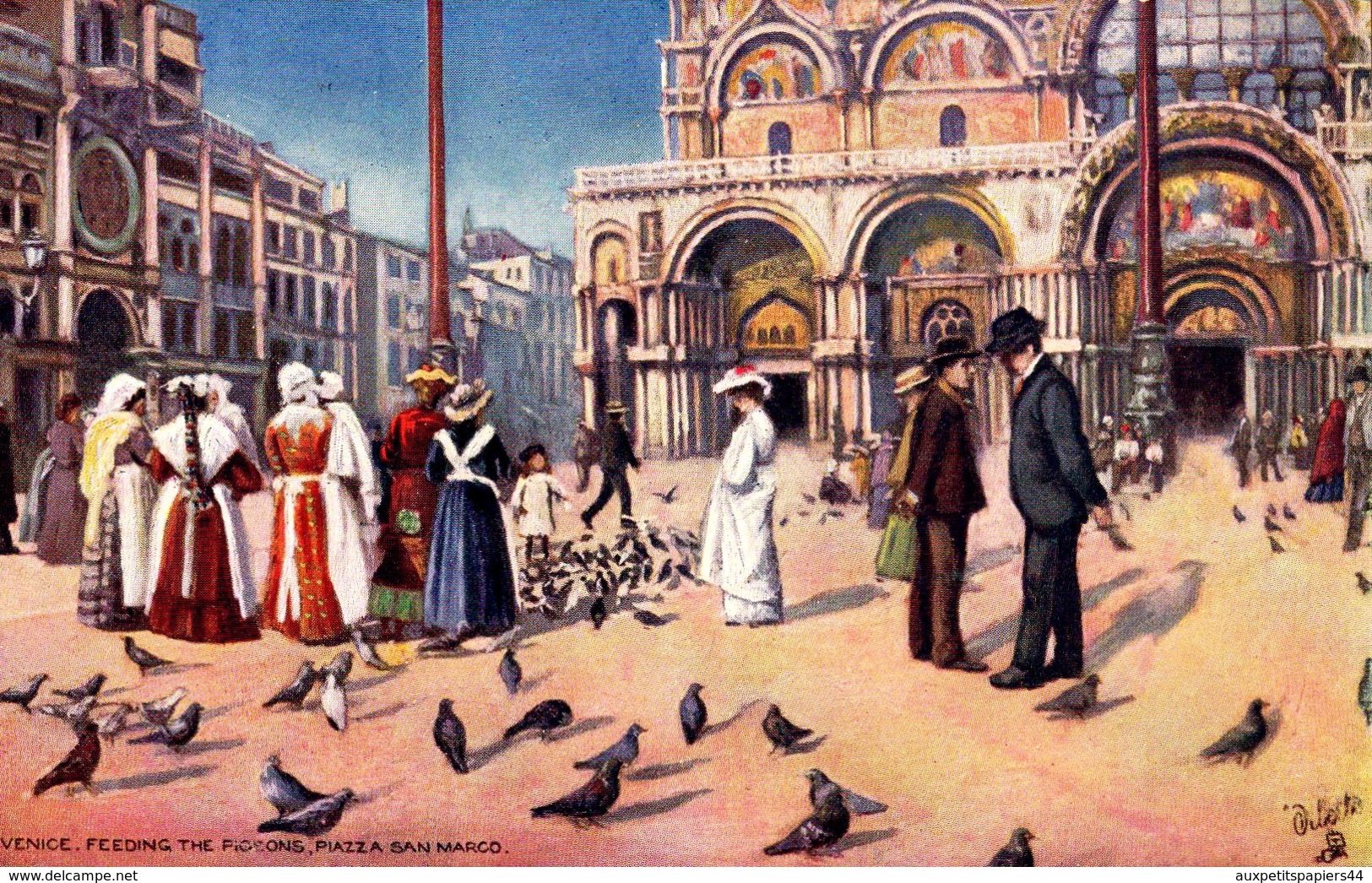 CPA Italie - Venise - Venice - Feeding The Pigeons, Piazza San Marco - Raphael Tuck & Sons "Oilette" N° 7038 - Autres & Non Classés