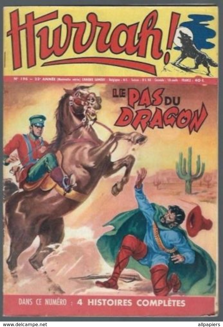 Hurrah N°196 Du Vélocipède De Maurice Garin Au Vélo De Louison Bobet De 1957 - Hurrah