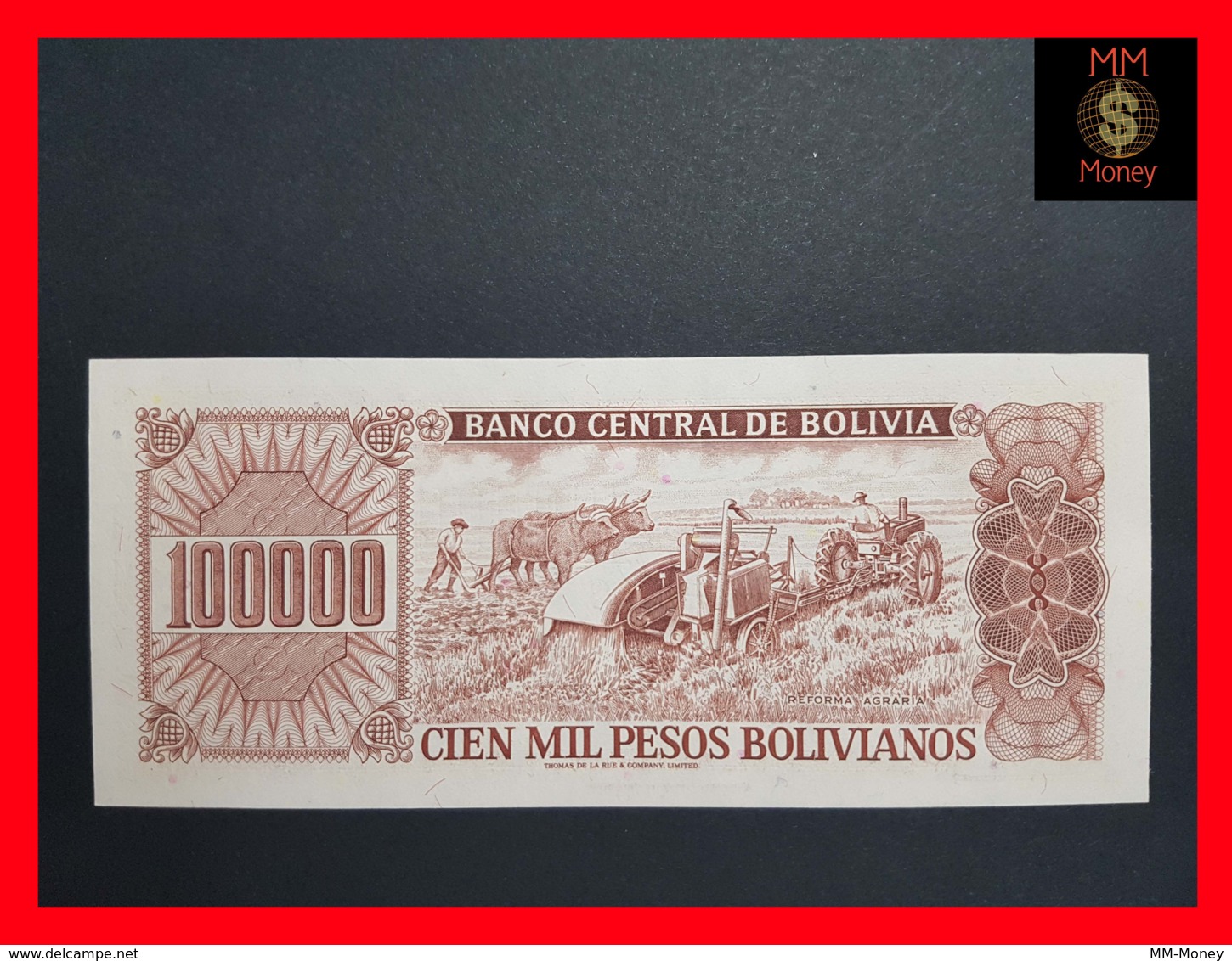 BOLIVIA 100.000 100000 Pesos Bolivianos D. 1984 P. 171 UNC - Bolivia