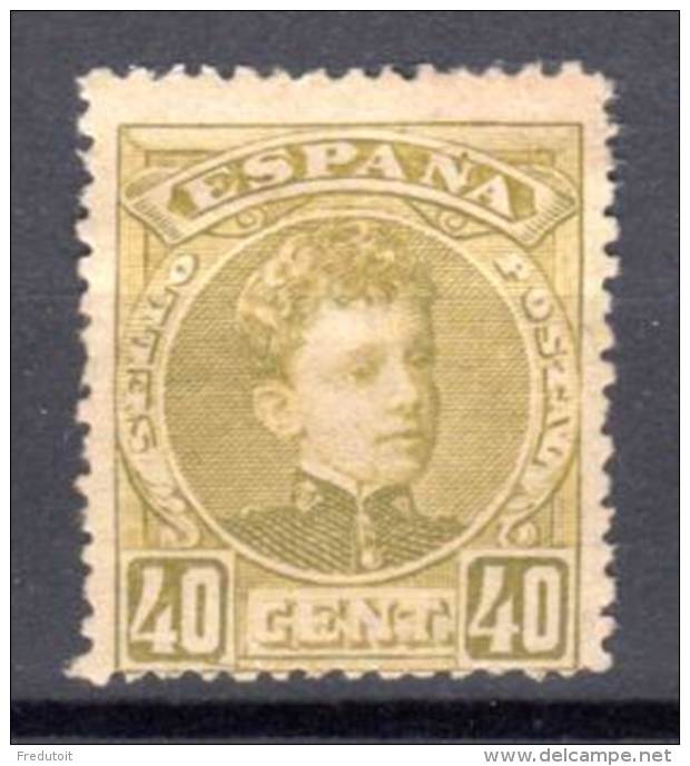 ESPAGNE - N° 220 * (1901)  40c Jaune Olive - Alphonse XIII - Nuovi