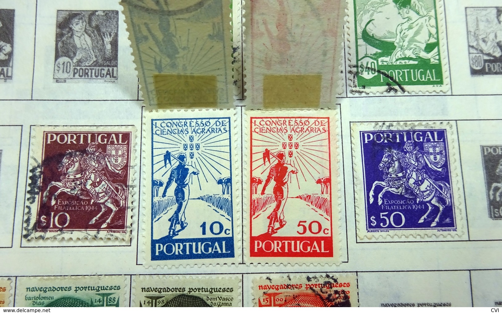 Portugal Early to 1960's Selection on Pages, Mint/Used, Sets, etc.