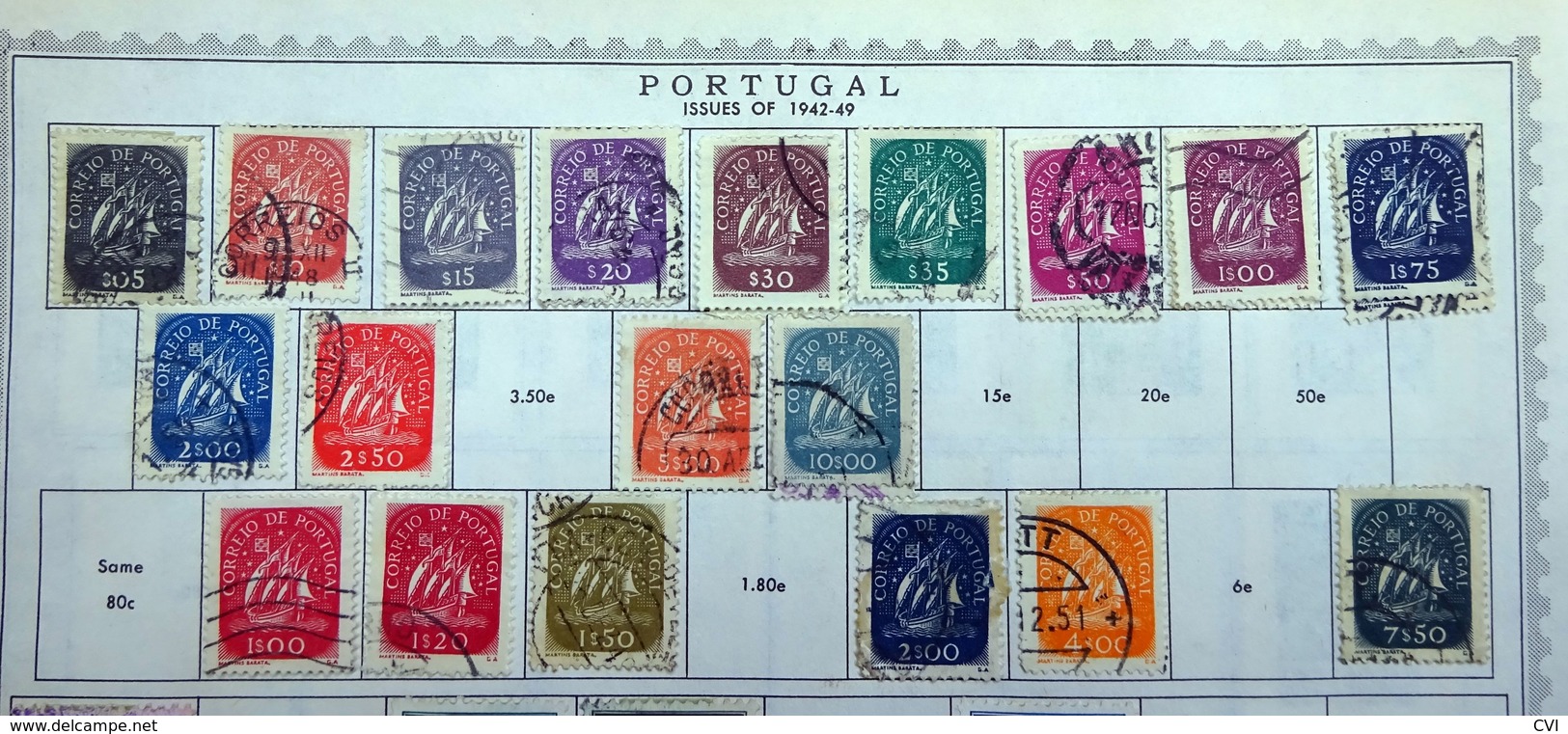 Portugal Early to 1960's Selection on Pages, Mint/Used, Sets, etc.