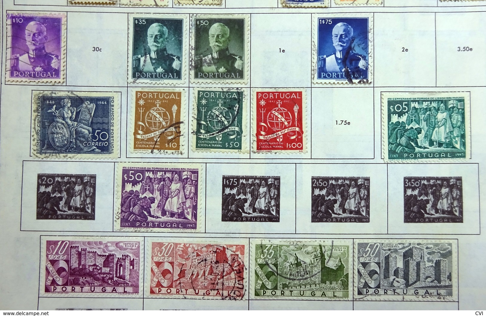 Portugal Early to 1960's Selection on Pages, Mint/Used, Sets, etc.