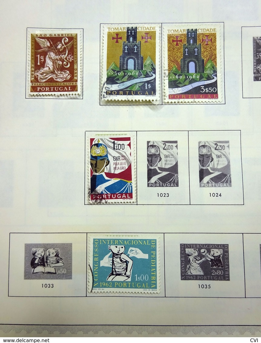 Portugal Early to 1960's Selection on Pages, Mint/Used, Sets, etc.