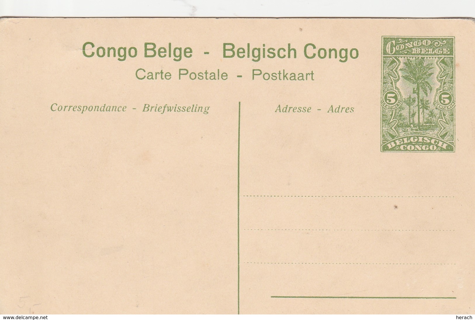 Congo Belge Entier Postal Illustré - Interi Postali