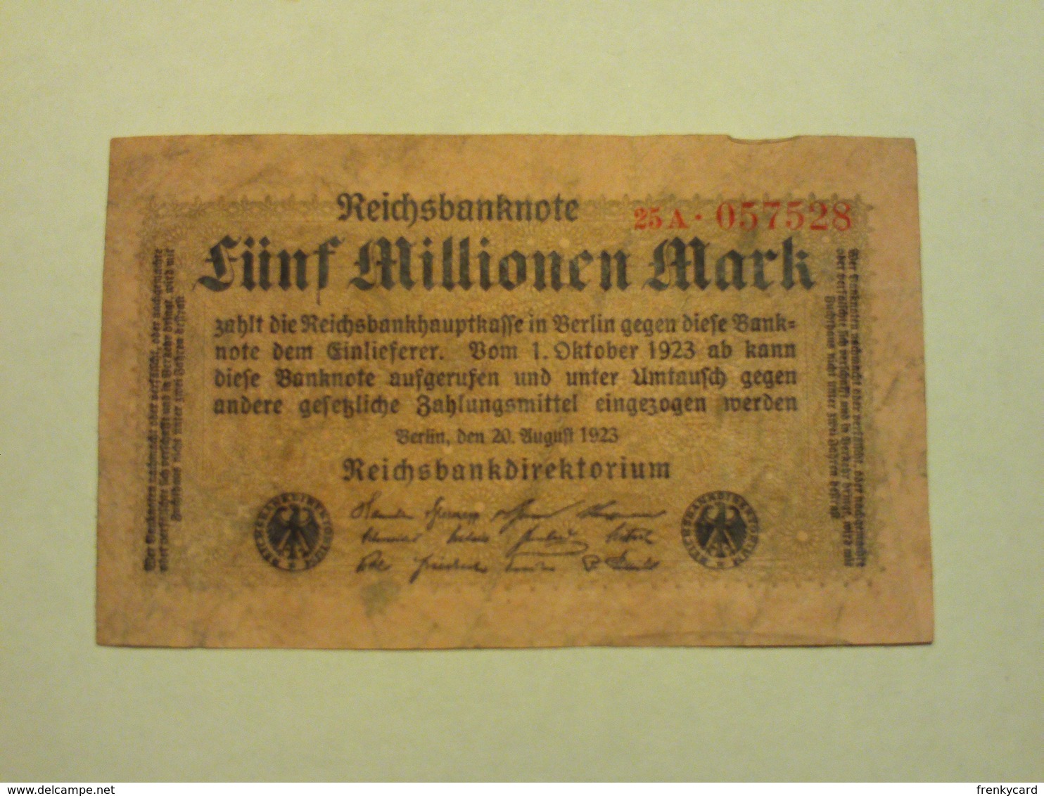 Germay 1923 - 5 Millionen Mark