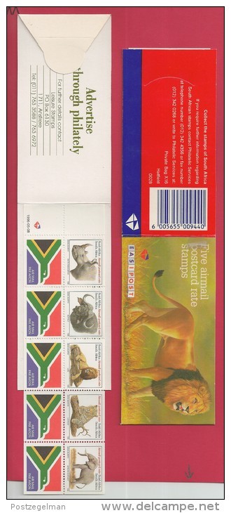 SOUTH AFRICA, 1996, MNH, Booklet 19, Big 5 , Sa946, F 3775 - Postzegelboekjes