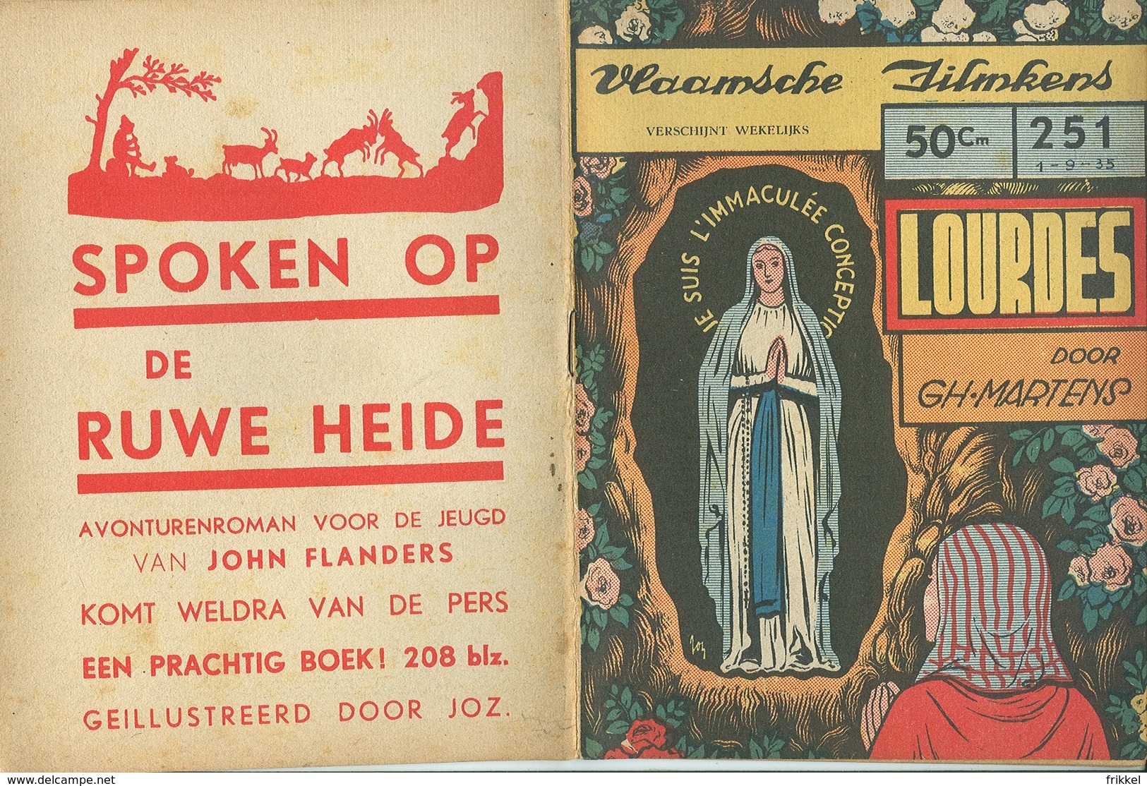 Vlaamsche Filmkens Nr 251 Lourdes Door Gh. Martens ( Averbode's Jeugdbibliotheek ) - Anciens