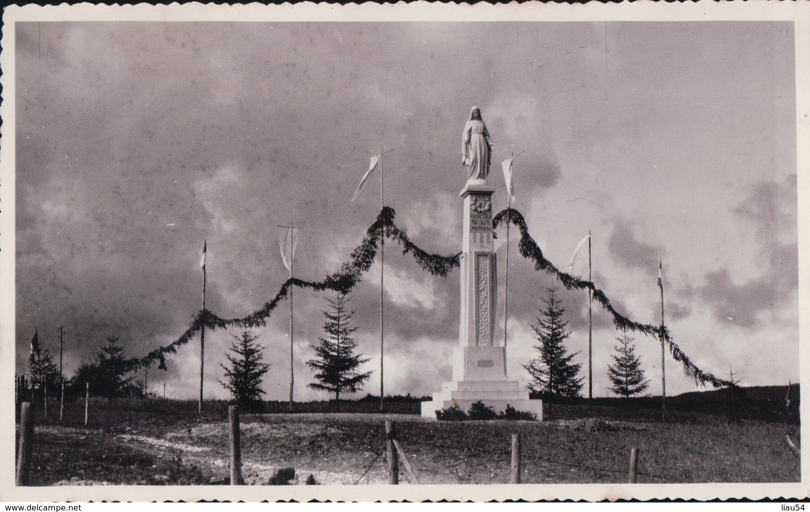 CARTE PHOTO CHAMPDOR Inauguration De La Vierge 8 Juin 1941 La Vierge - Unclassified