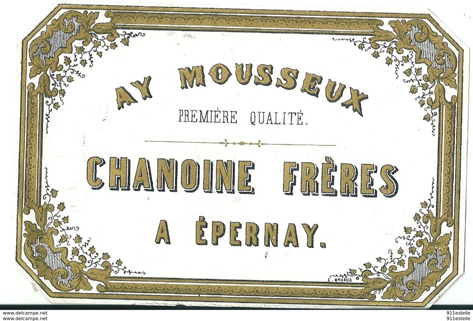 AY MOUSSEUX  CHANOINE  FRERES à  EPERNAY , Litho BRUAUX - Champagne