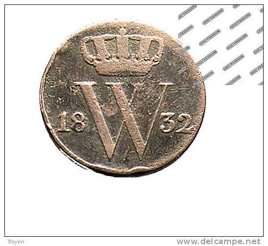 1/2 Cent -  1832 - Cuivre - TB - 1815-1840: Willem I.