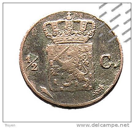 1/2 Cent -  1832 - Cuivre - TB - 1815-1840 : Willem I