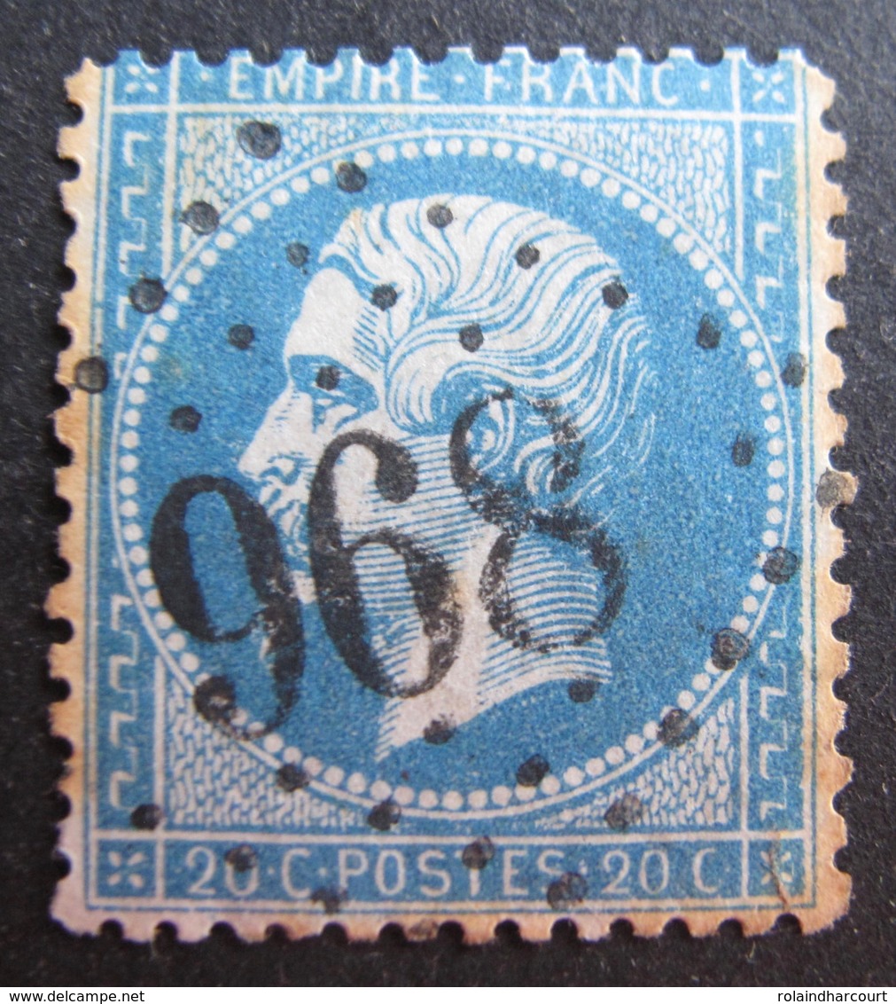 R1494/197 - NAPOLEON III N°22 - GC 968 : CHATILLON-SUR-MARNE (Marne) INDICE 6 - VARIETE ☛ TIMBRE CARRE - 1862 Napoleon III