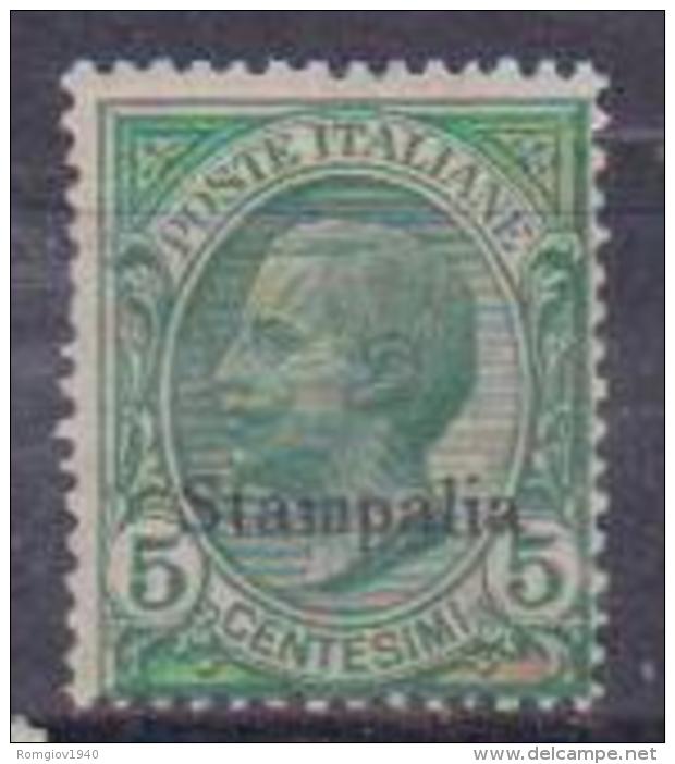 COLONIE ITALIANE 1916  STAMPALIA  SOPRASTAMPATI SASS. 2  MLH VF - Egée (Stampalia)