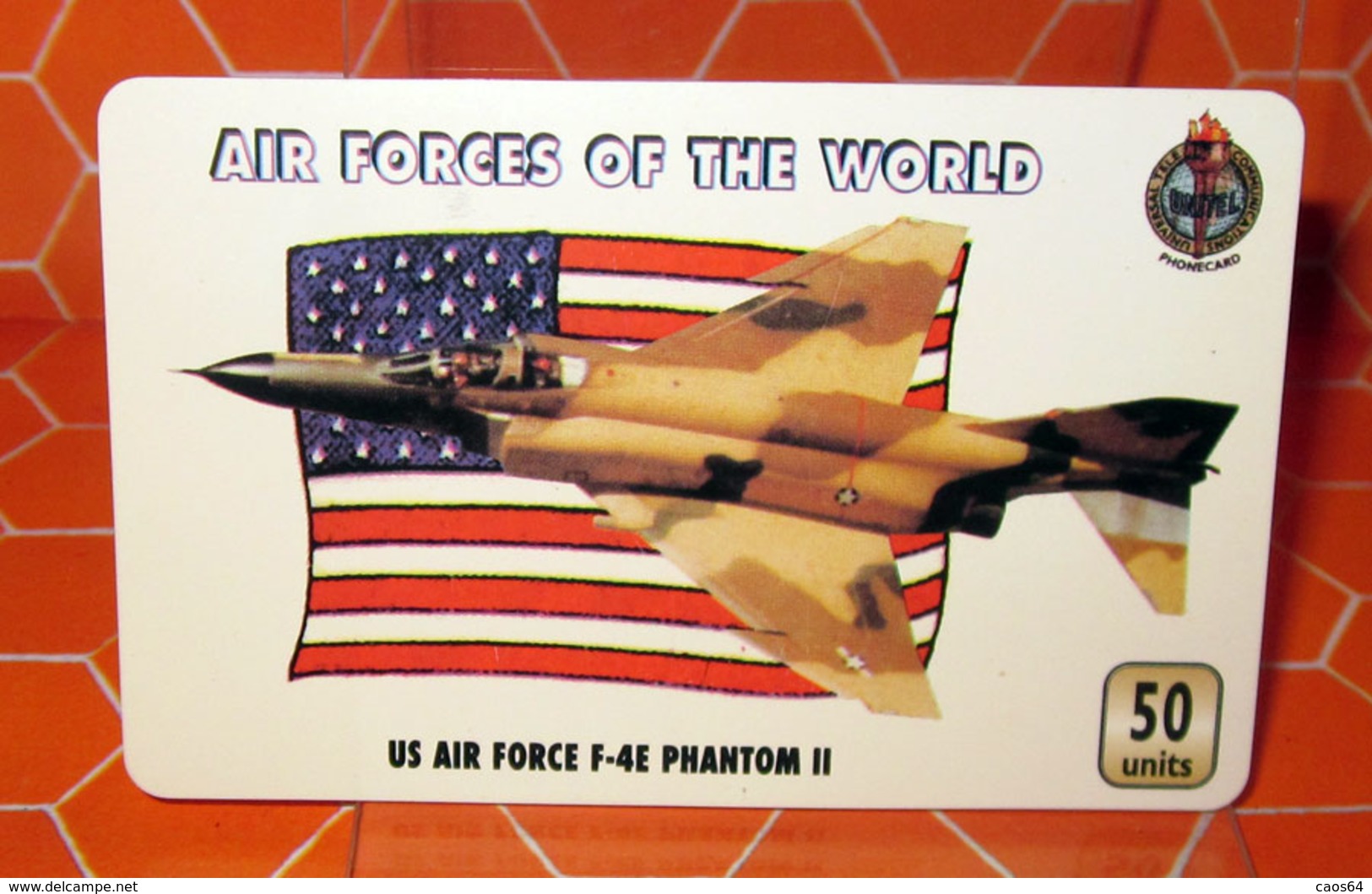 AIR FORCE OF THE WORLD F-4E PHANTOM UNITEL COLLECTORS EDITION PHONECARD  UT 047 ITL - Avions