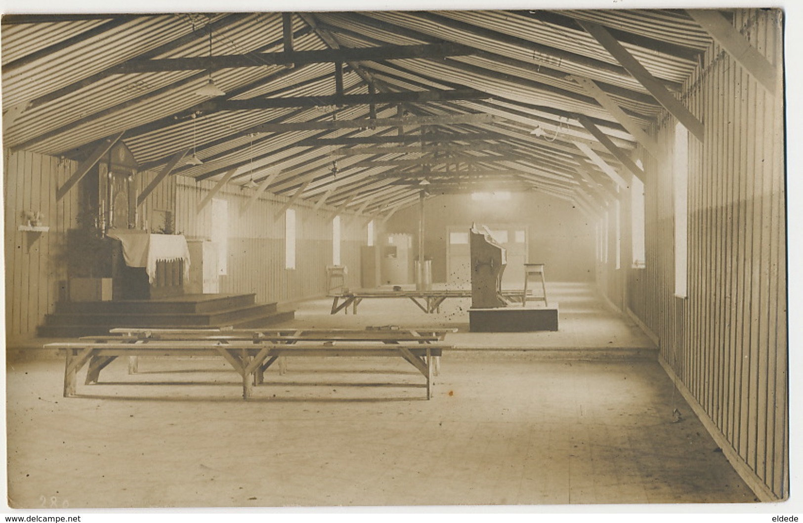 Real Photo Interior Of Prisoner Camp WWI Ordhruf The Church - Autres & Non Classés