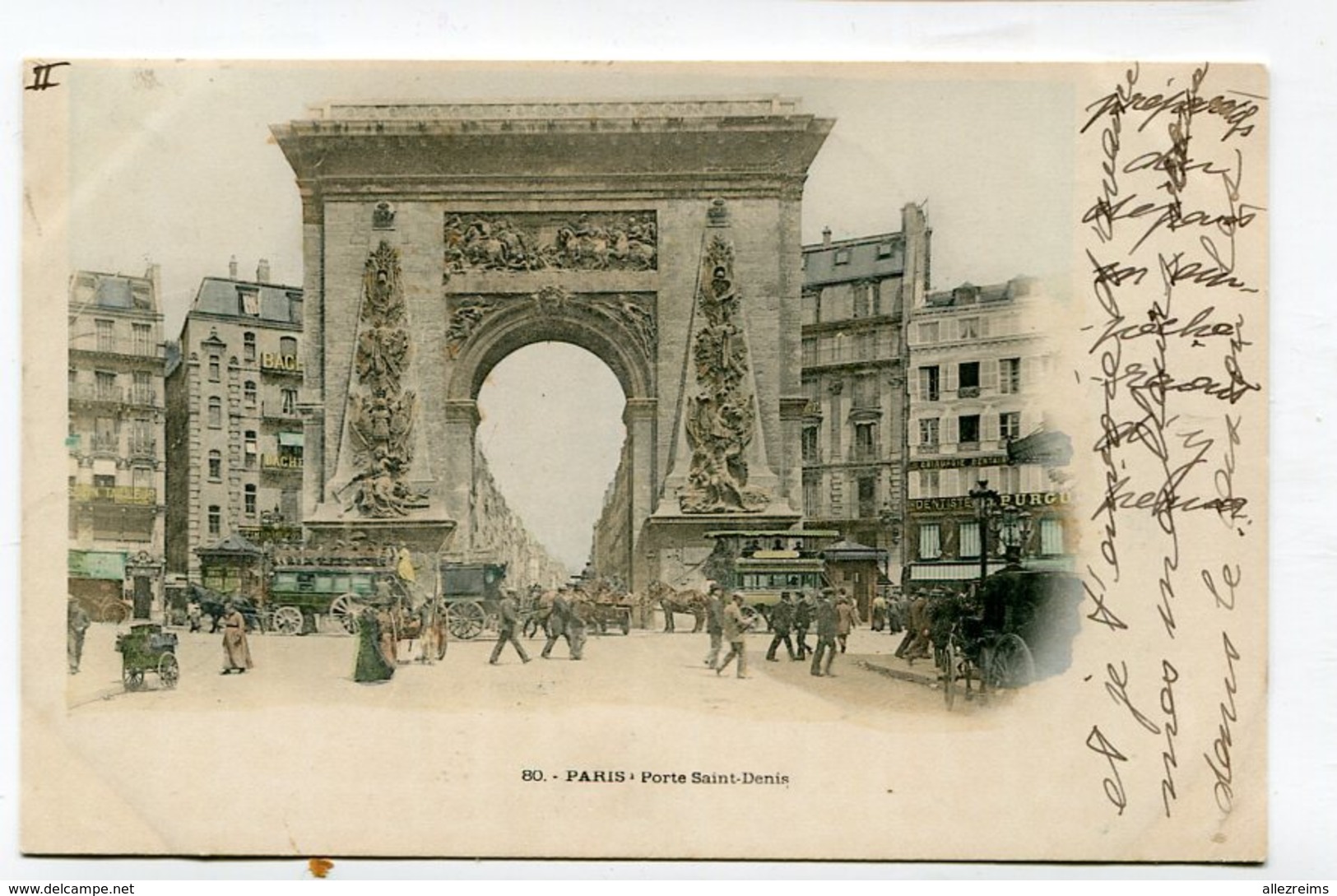 CPA  75 : PARIS  Porte St Denis Très Animée   1902  A  VOIR  !!! - Autres & Non Classés