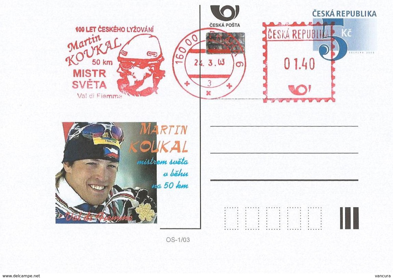 CDV C Czech Republic Val Di Fiemme M. Koukal 2003 - Ski