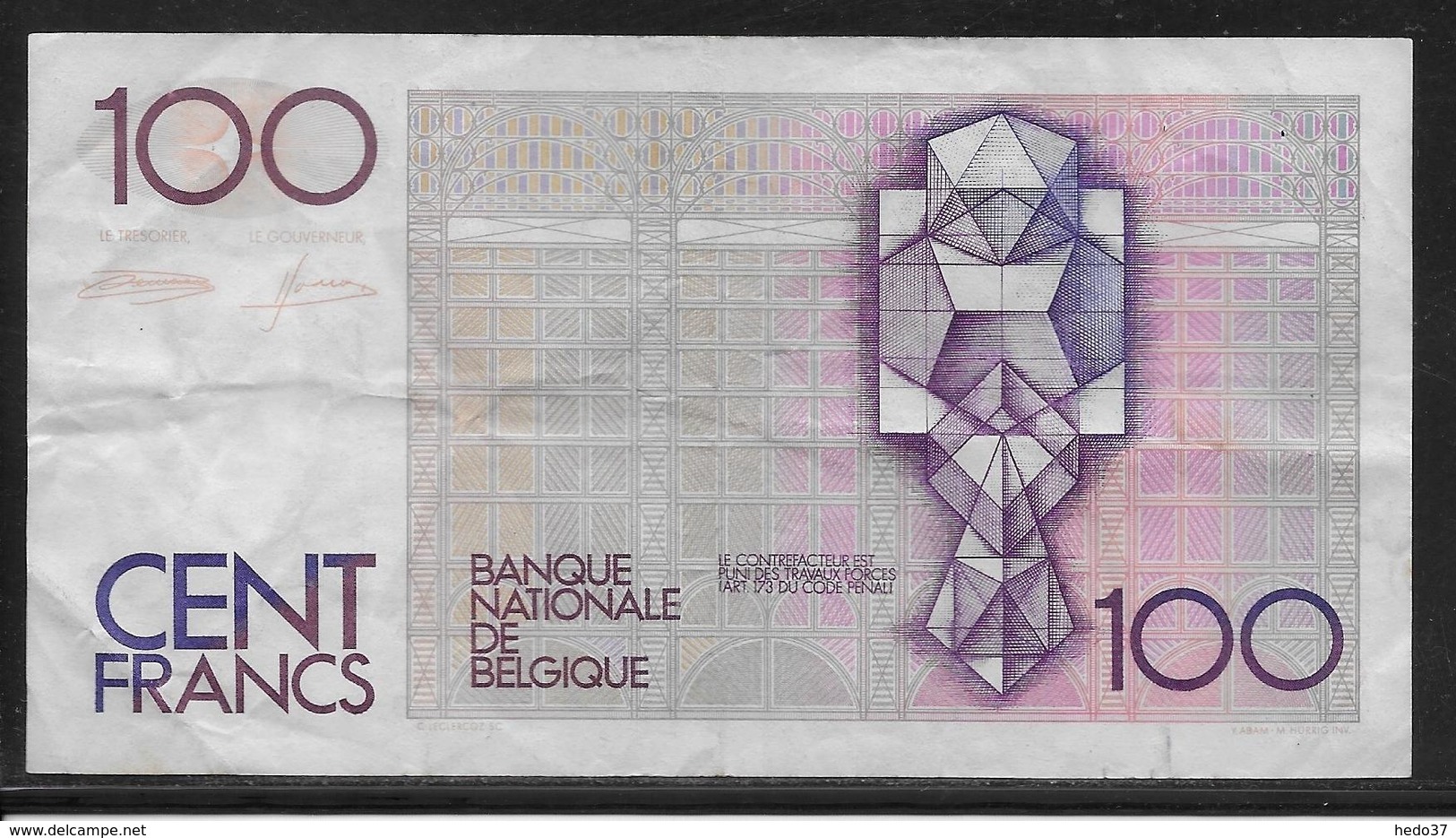 Belgique - 100 Francs  - Pick N° 142 - TB - 100 Francs