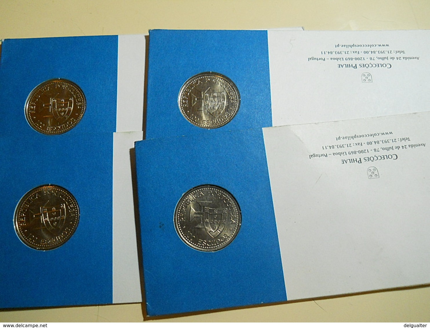 Lot 4 Coins 100 Escudos 1989 Porto Santo Portugal - Vrac - Monnaies