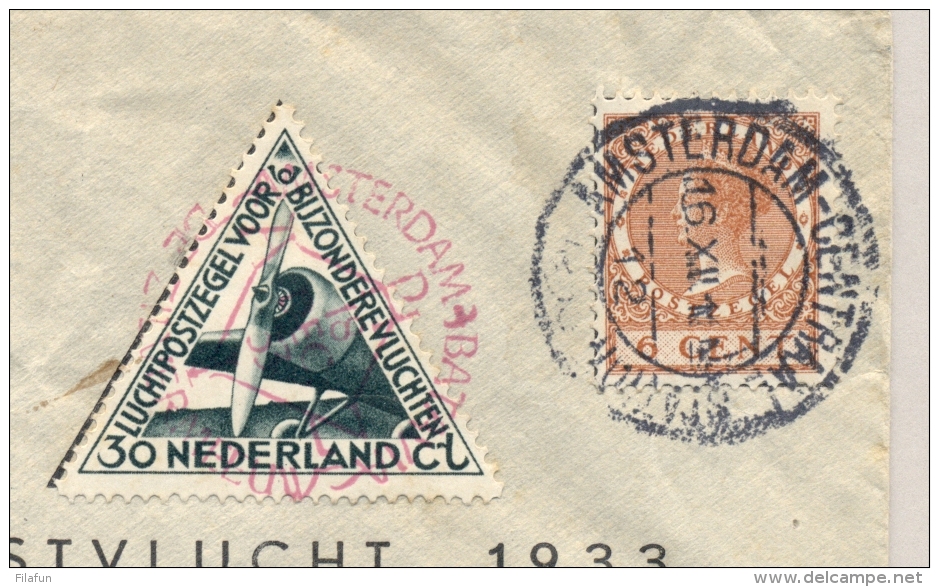 Nederlands Indië - 1933 - Zilvermeeuw Kerstvlucht Van Amsterdam Naar Medan - Niederländisch-Indien