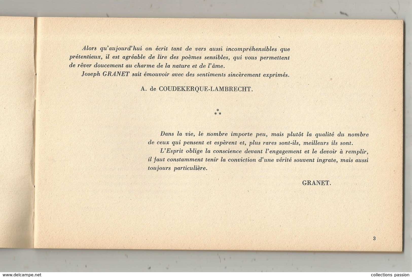 Poésie, Amour , Sang Et Eau ,suite De Plaies Et Bosses ,Granet Joseph Cuisinier-poête,frais Fr 2.95 E - Französische Autoren