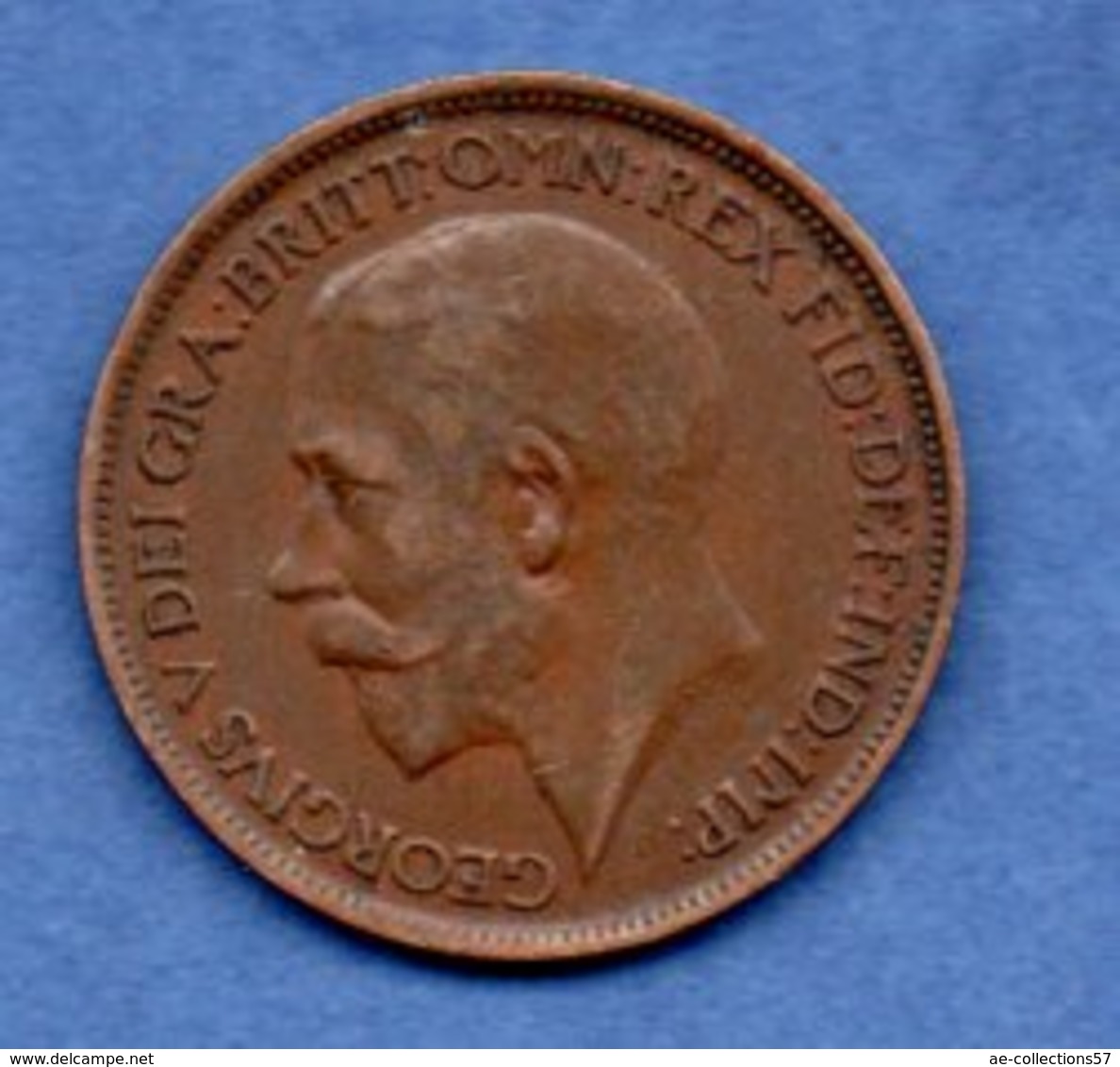 Grande Bretagne  --  1/2 Penny 1920  -  Km # 809  -  état  TTB - C. 1/2 Penny