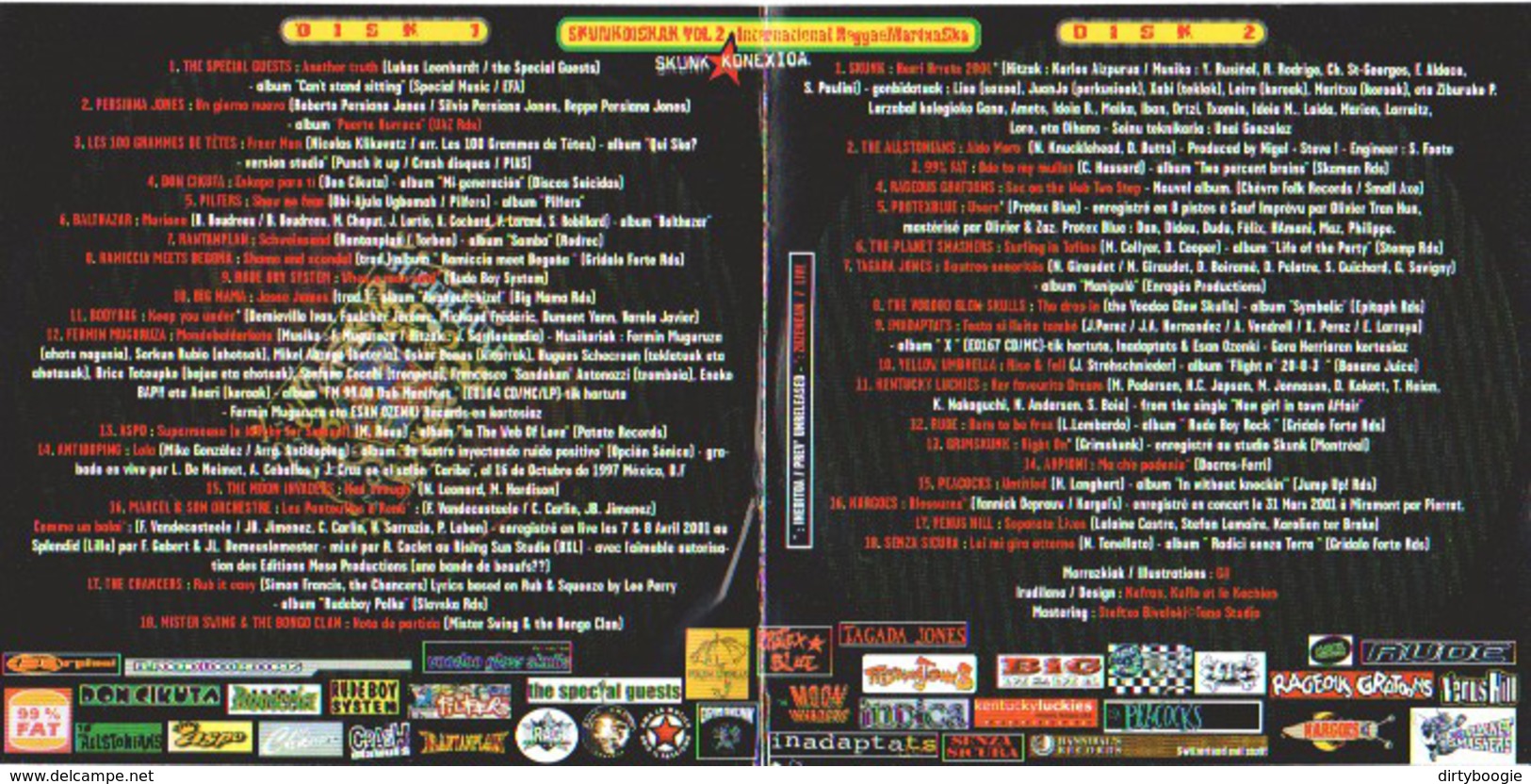 INTERNATIONAL REGGAEMARTXASKA - SKUNK KONEXIOA - 2 CD - SKUNKDISKAK - 100 GRAMMES DE TETES - RUDE BOY SYSTEM - ASPO - Reggae
