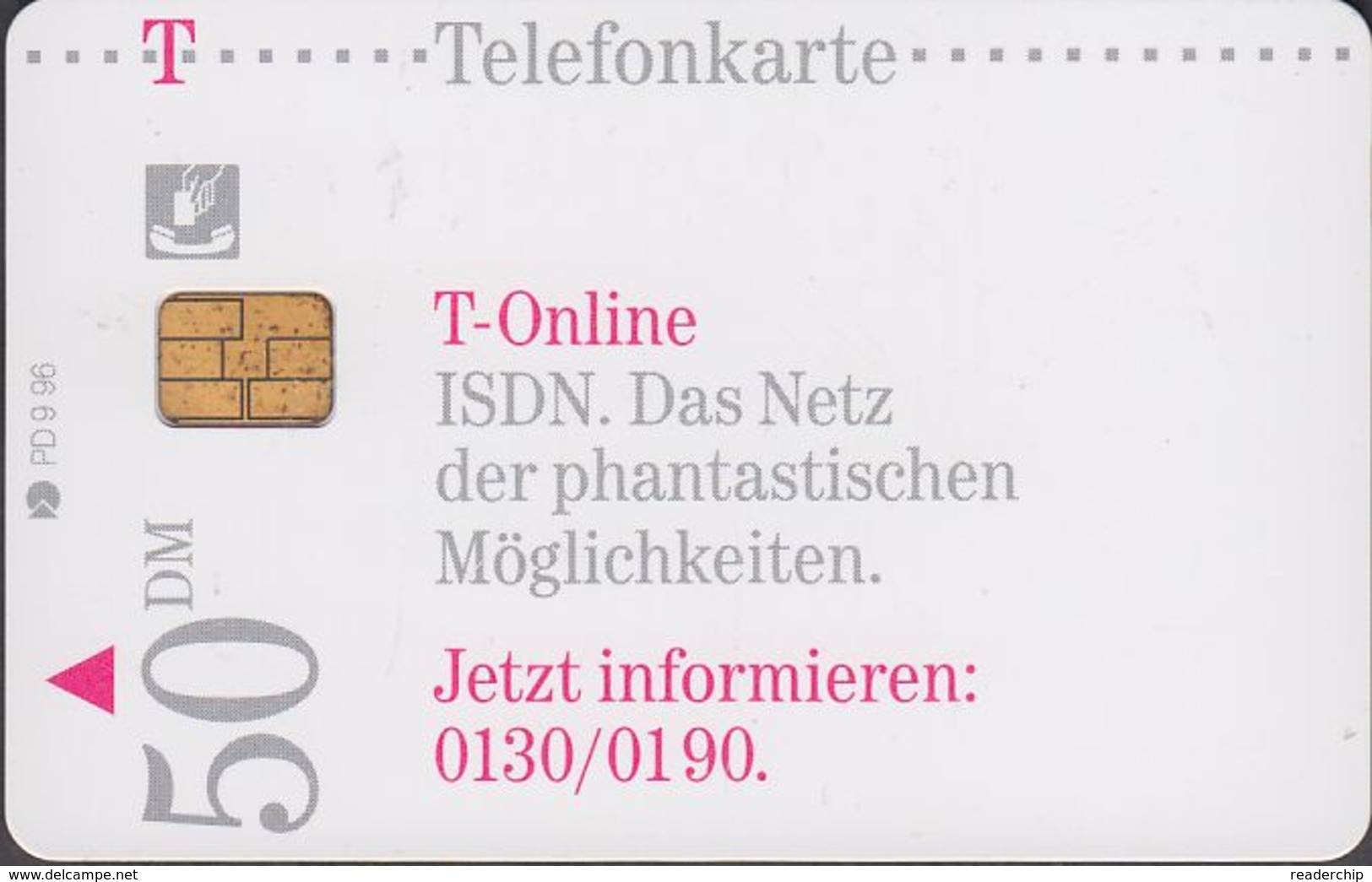 GERMANY 96 PD09 ISDN - 11 Stellig - 5606 T-Online - RAR !!!!!!!!! - P & PD-Serie : Sportello Della D. Telekom