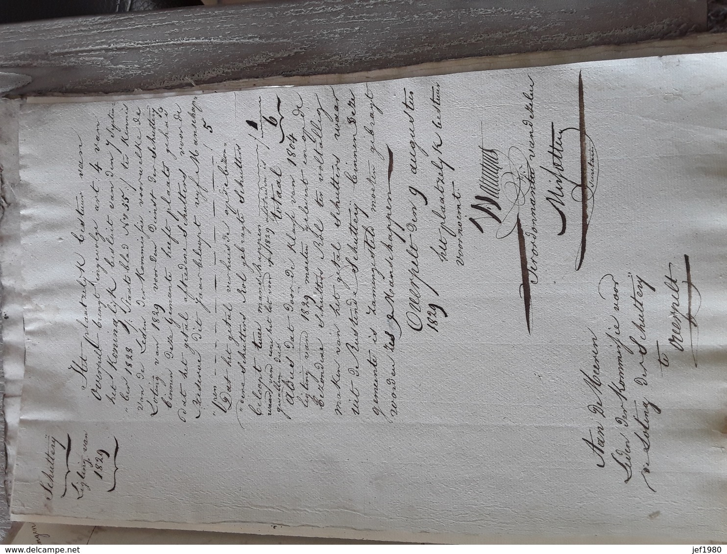 OUDE DOCUMENTEN SCHUTTERIJ OVERPELT     JAREN  1827 1828 1829 - Historical Documents