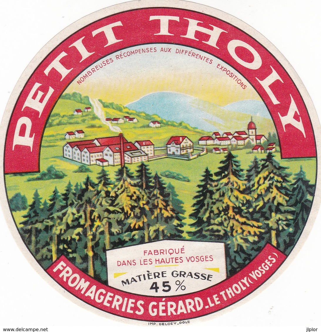 ETIQUETTE FROMAGE -  CAMEMBERT -  PETIT THOLY -   Fab En LORRAINE  -  VOSGES 88 - Cheese