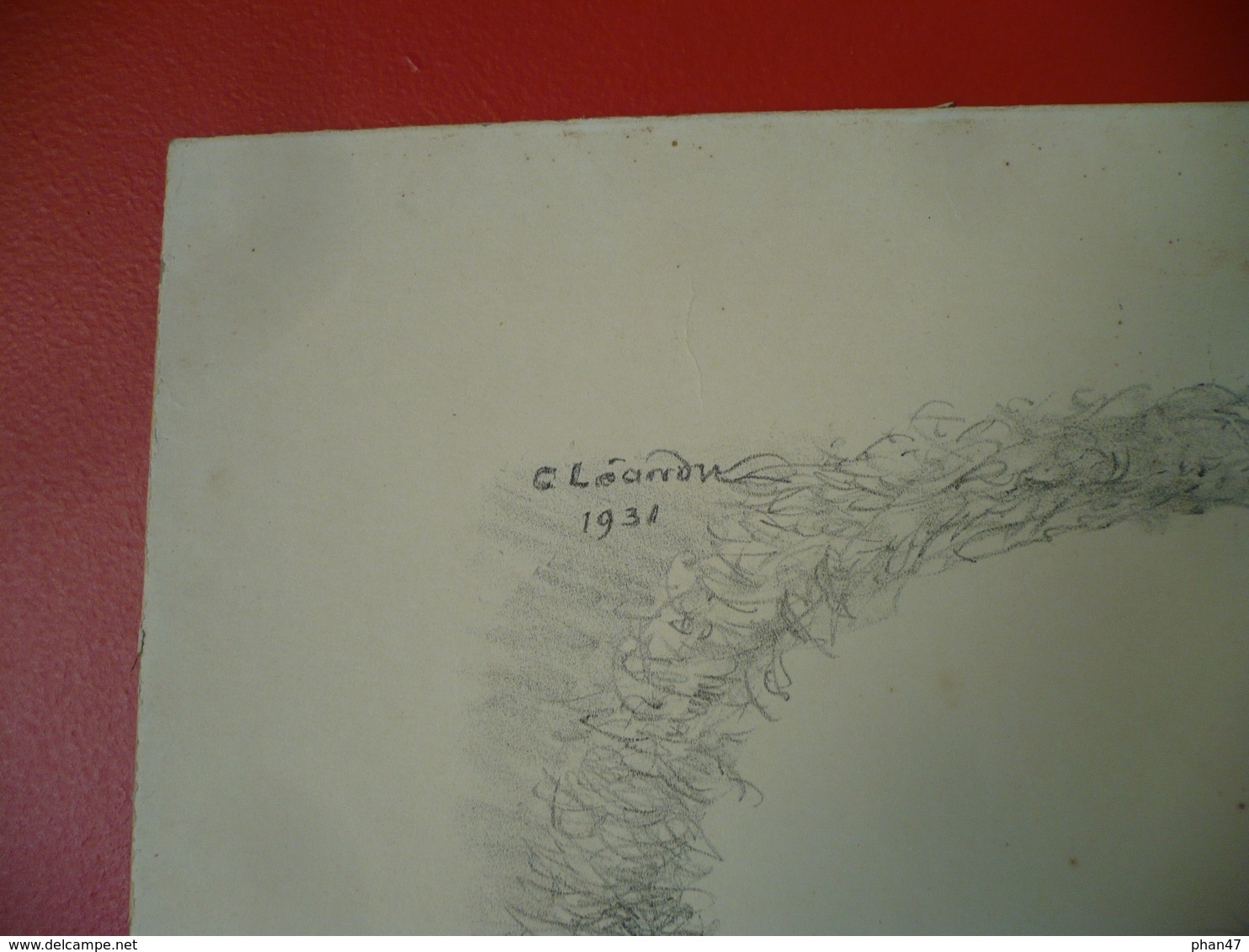A MA CHERE NORMANDIE, Belle Normande Et Chérubins, Lithographie De Charles LEANDRE 1931 Format 39 X 45cm. - Lithographies