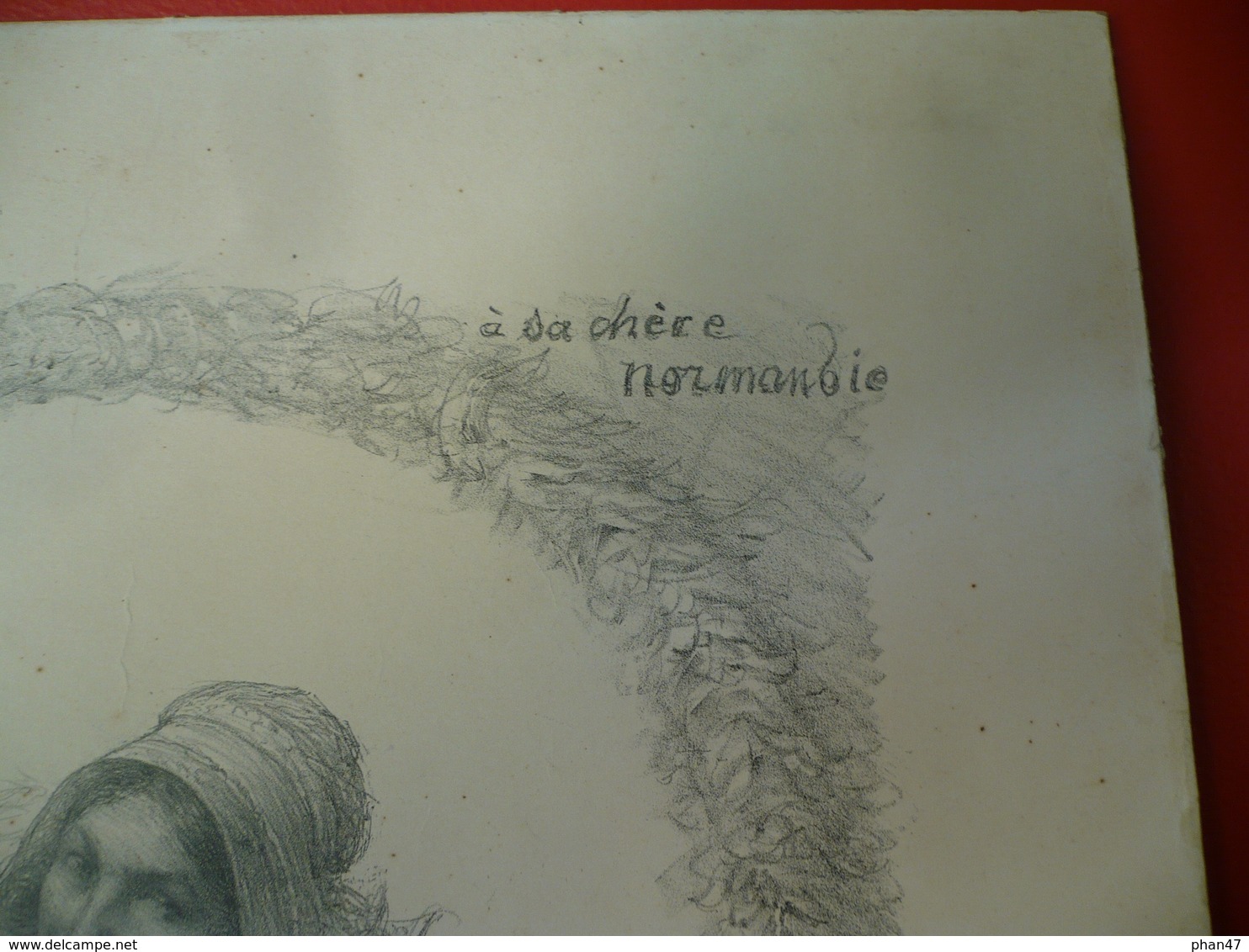 A MA CHERE NORMANDIE, Belle Normande Et Chérubins, Lithographie De Charles LEANDRE 1931 Format 39 X 45cm. - Lithographies