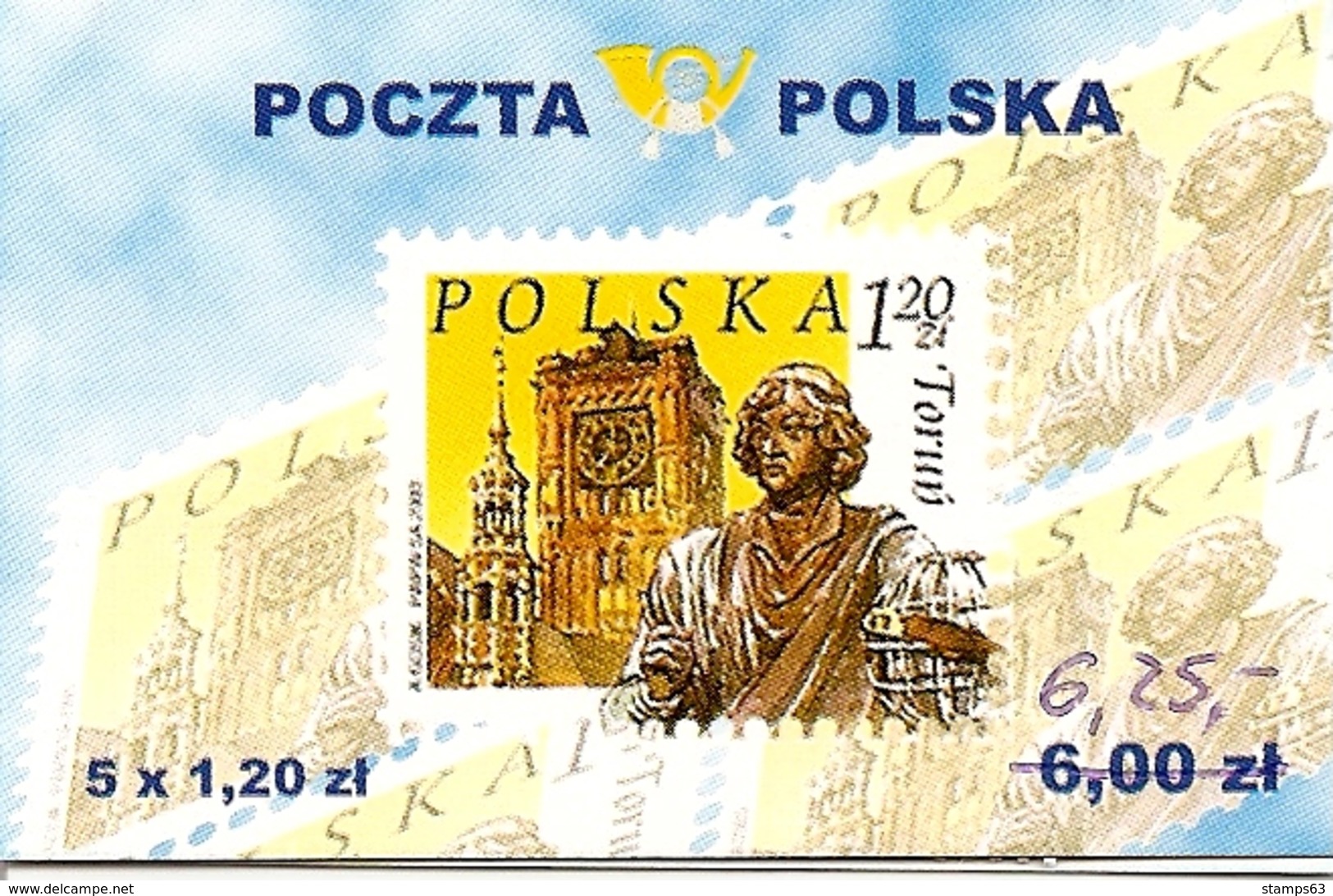 POLAND / POLEN, 2004, Booklet 53a,  5x1.20 Torun + 5x5 Gr - Carnets
