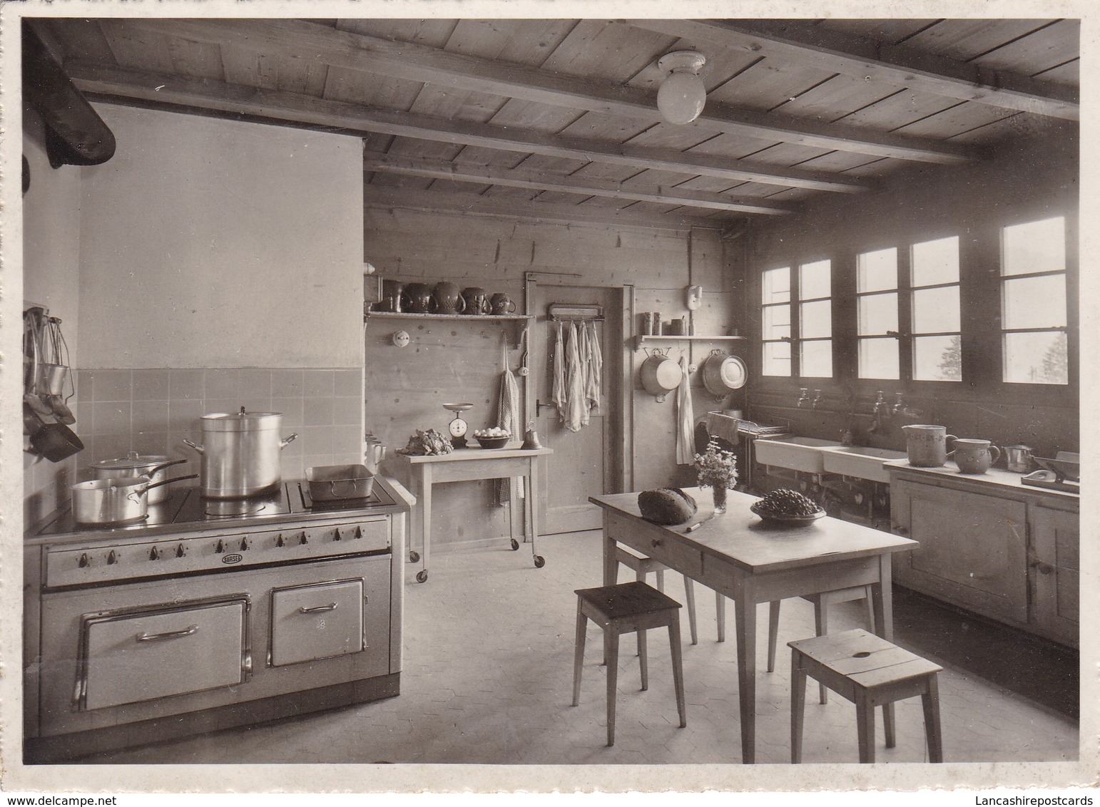 Postcard WAGGGS Girl Guide Girl Scout Chalet International Adelboden Our Chalet Kitchen My Ref  B22986 - Scouting