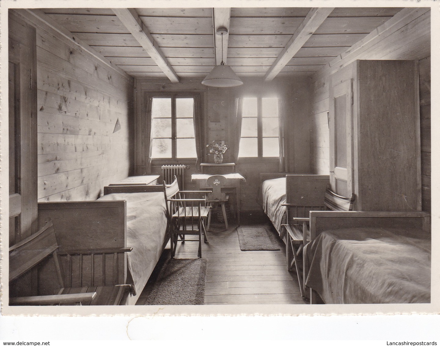 Postcard WAGGGS Girl Guide Girl Scout Chalet International Adelboden Our Chalet Bedroom My Ref  B22987 - Scouting