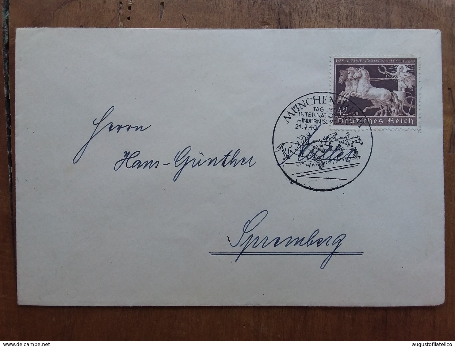 GERMANIA III REICH - 7° Nastro Bruno Su Busta - Annullo Speciale + Spese Postali - Storia Postale