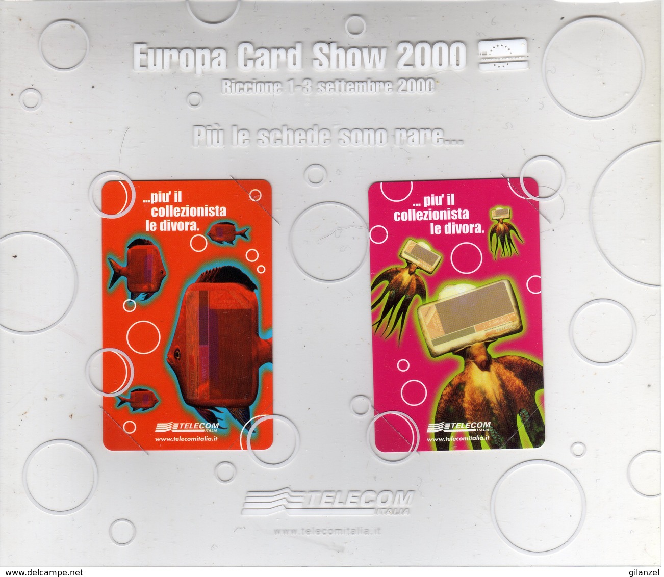 Telecom Europa Card Show 2000 FOLDER Con 2 Schede Telefoniche Nuove - Francobolli & Monete