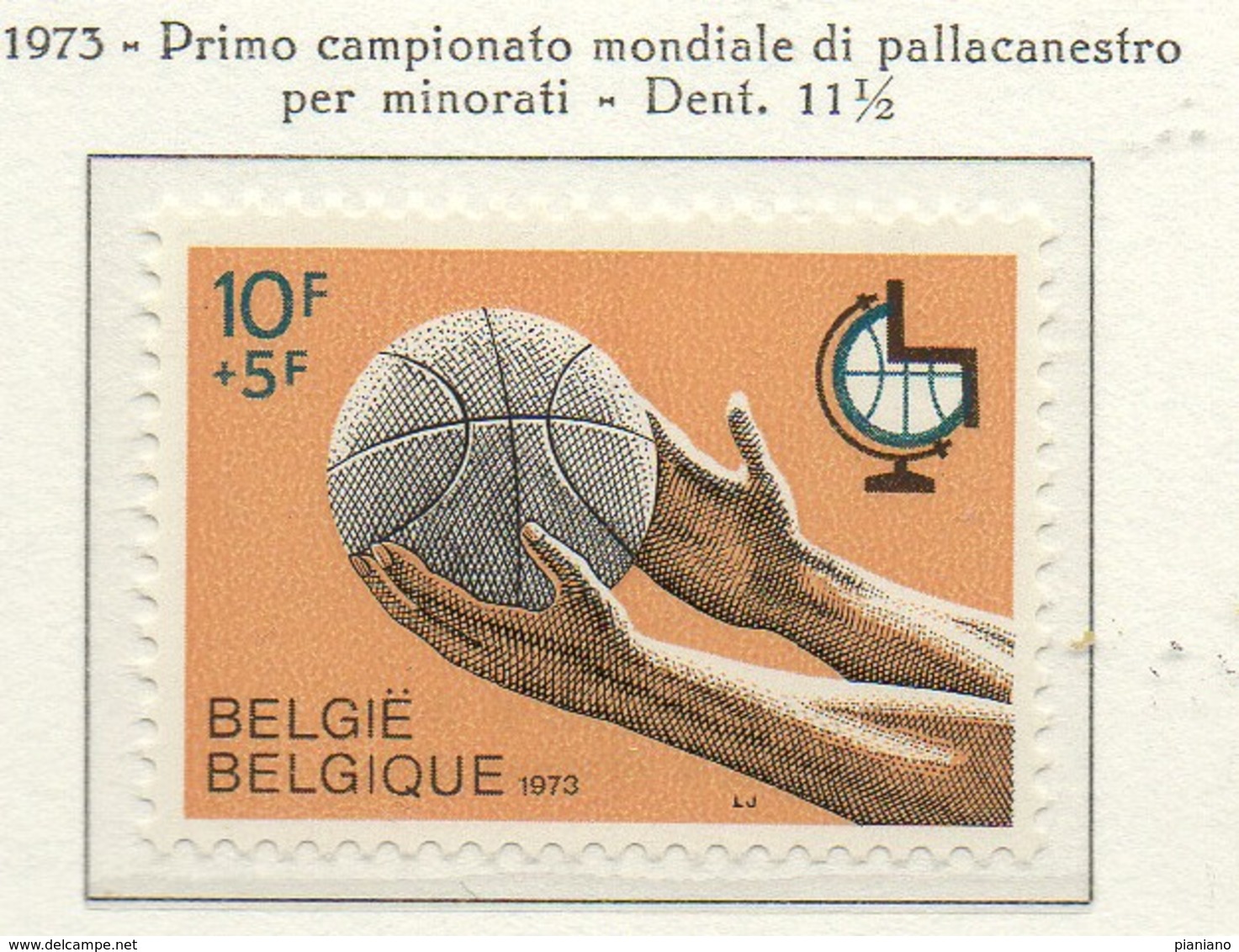 PIA - BELG - 1973 : Primo Campionato Del Mondo Di Pallacanestro Per Handicappati -  (Yv  1656) - Handisport