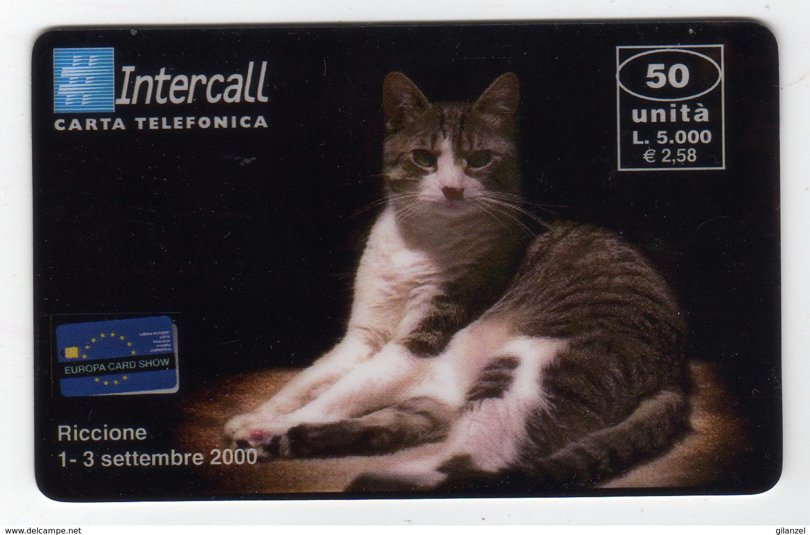 Intercall Tiratura 1100 Esemplari Gatti Europa Card Show 2000 Scheda Telefonica Nuova - Gatti