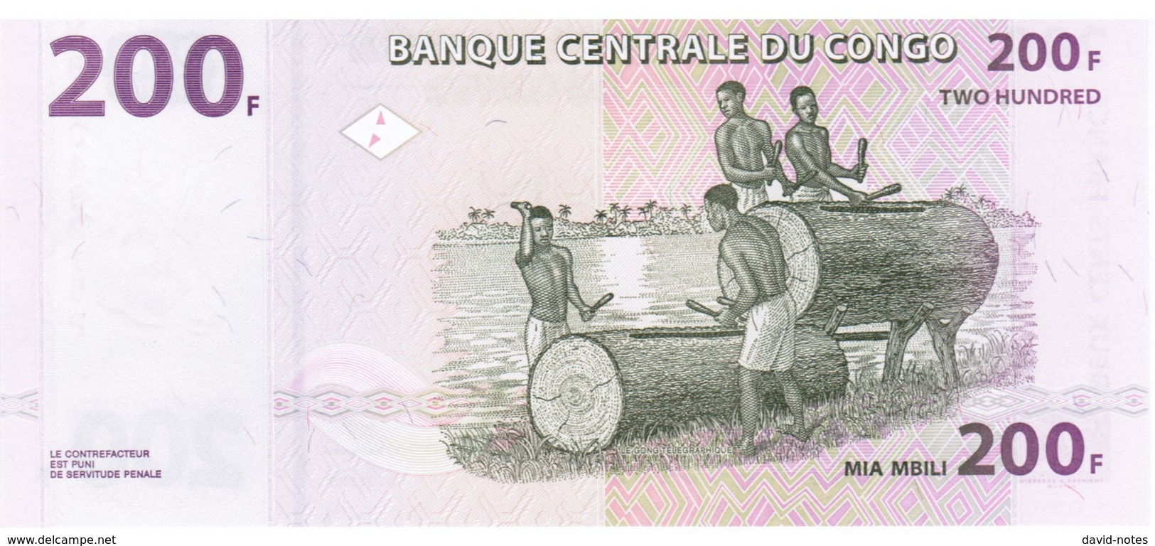 Congo - Pick 99a - 200 Francs 2007 - Unc - Repubblica Democratica Del Congo & Zaire