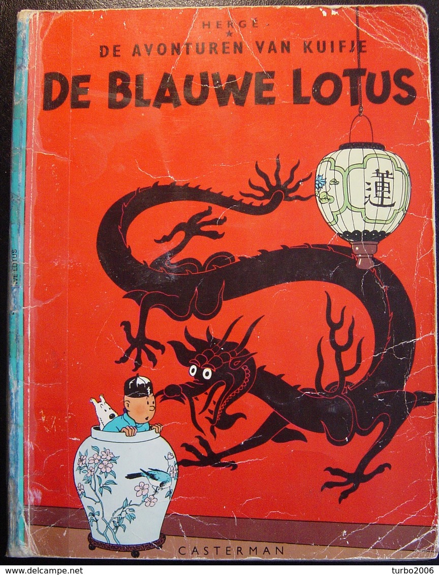 Hergé  KUIFJE 4 Delen : Mannen Op De Maan / De Blauwe Lotus / De 7 Kristallen Bollen / De Zaak Zonnebloem - Kuifje