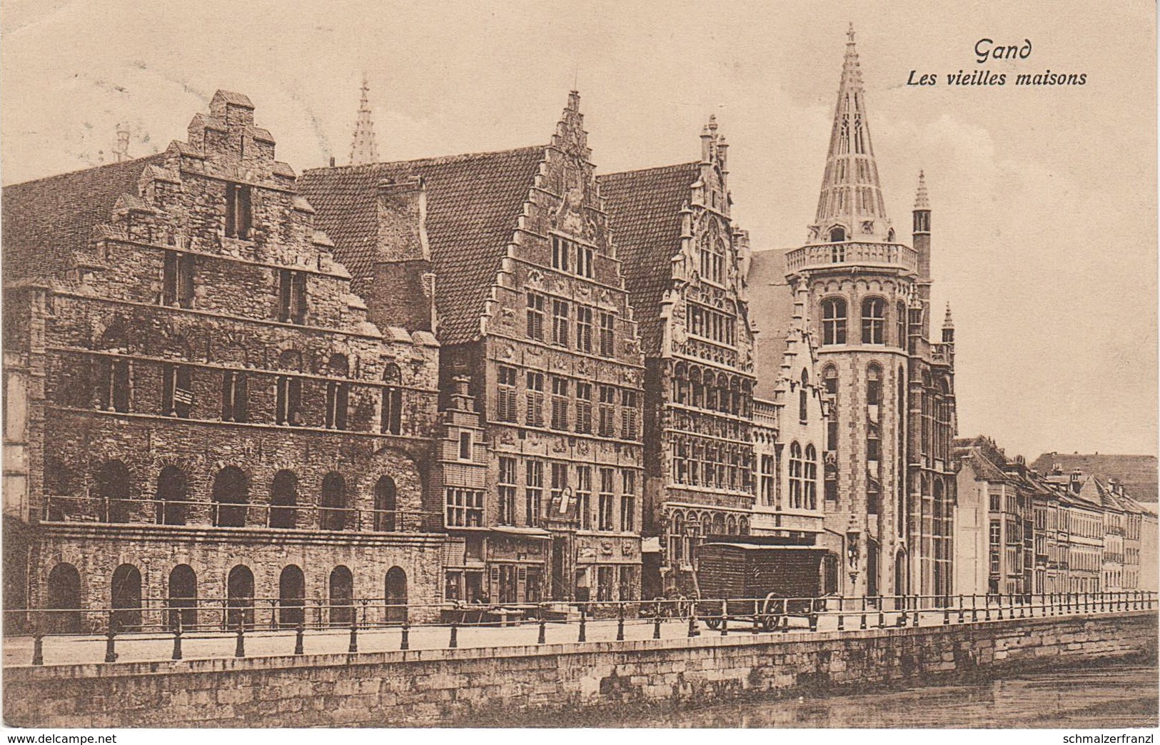 CPA - AK Gand Gent Les Vieilles Maisons Flamandes Eglise Cathedrale Canal Vlaanderen Flandern Belgien Belgique - Gent